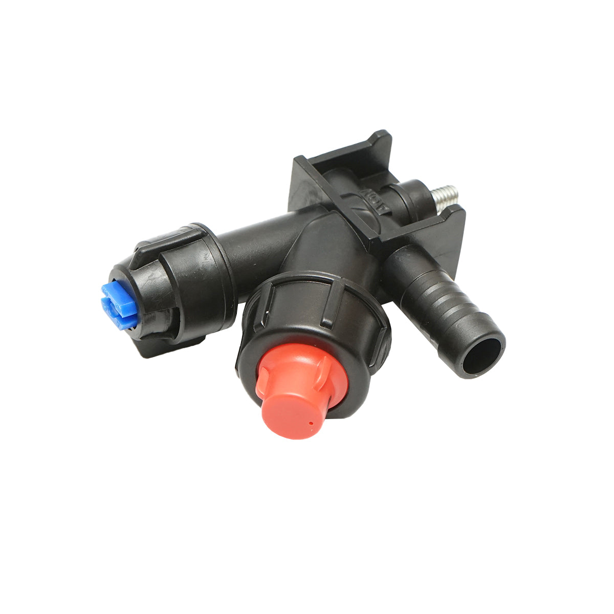 Complete sprinkler with a nozzle and a drip for the herbicide installation.