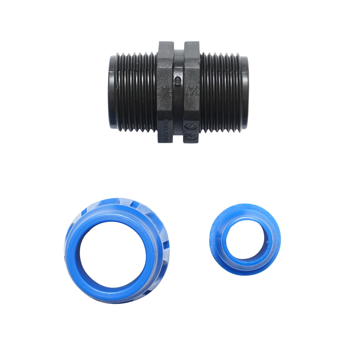 Connection fitting for drip tube with external thread D20mmx3/4 inch, for irrigation systems