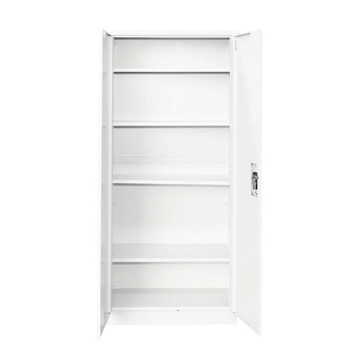 Metal cabinet 1800x800x350mm with 2 secure doors, 4 shelves, gray Breckner Germany