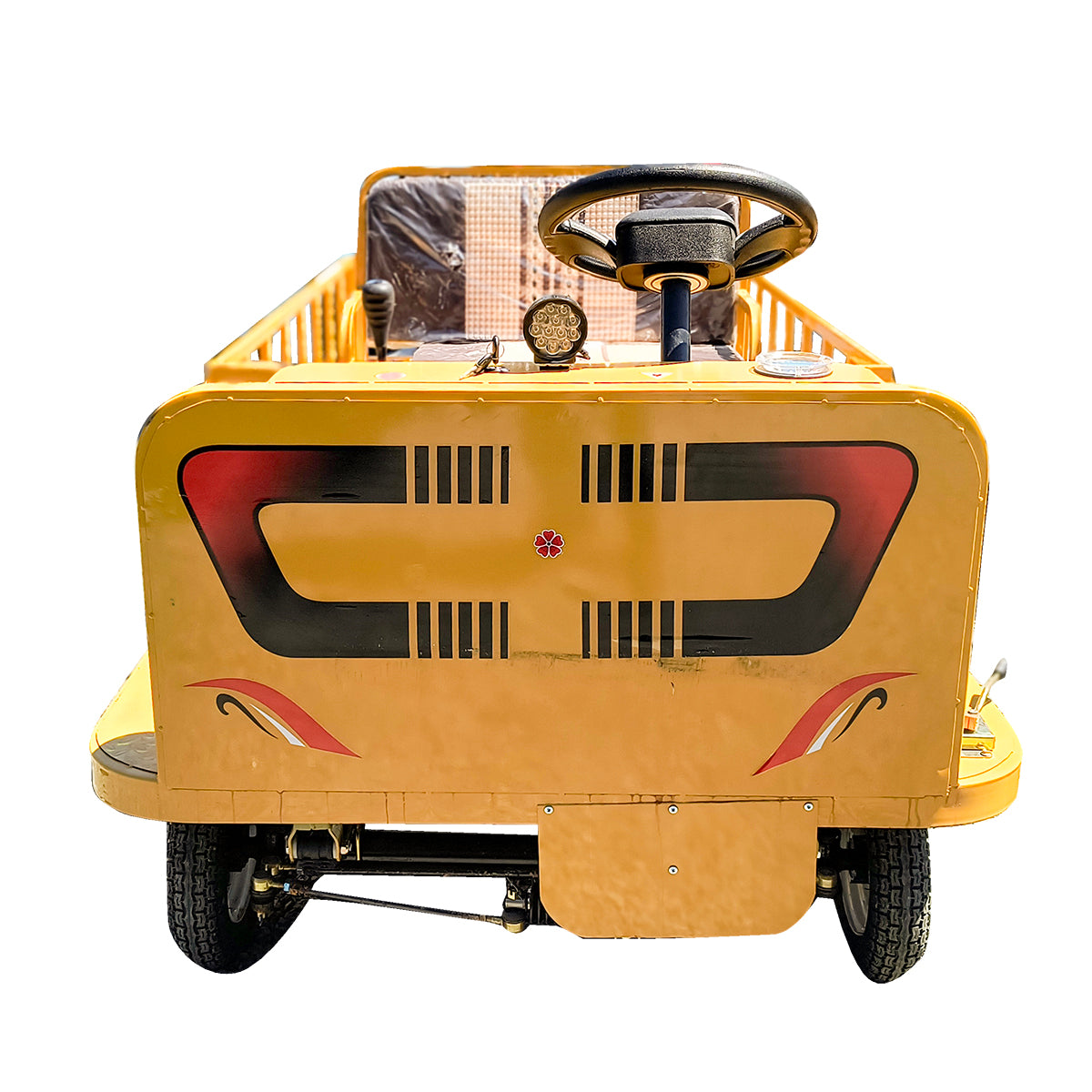 Electric platform trolley with bench and shutters for cargo transport 1200W, 60V, 2.5x1.25m maximum load 1000Kg THOR