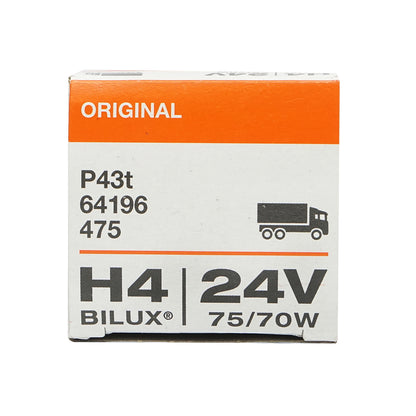 Halogen bulb (Osram) H4 24V 75/70W BILUX P43T