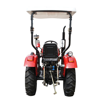 25 HP 4x4 tractor, red with a semi-cab, series 244