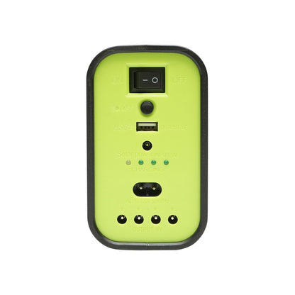 Portable LED lighting kit with 3 bulbs/projector, solar panel, and 6V, 4.5Ah battery for fishing camping GD-17