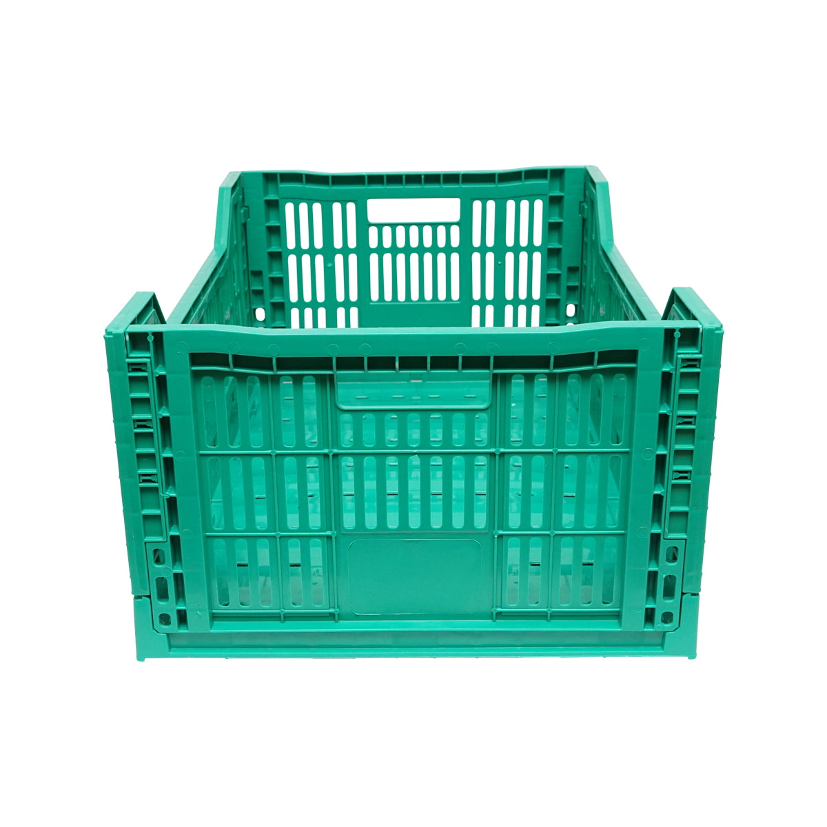 Box, foldable plastic box 595x395x250mm, green for storage