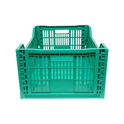 Box, foldable plastic box 595x395x250mm, green for storage