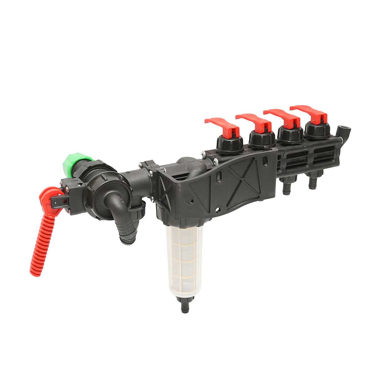 Distributor with 4 outlets and filter (Heavy Filter) for herbicide applicator.