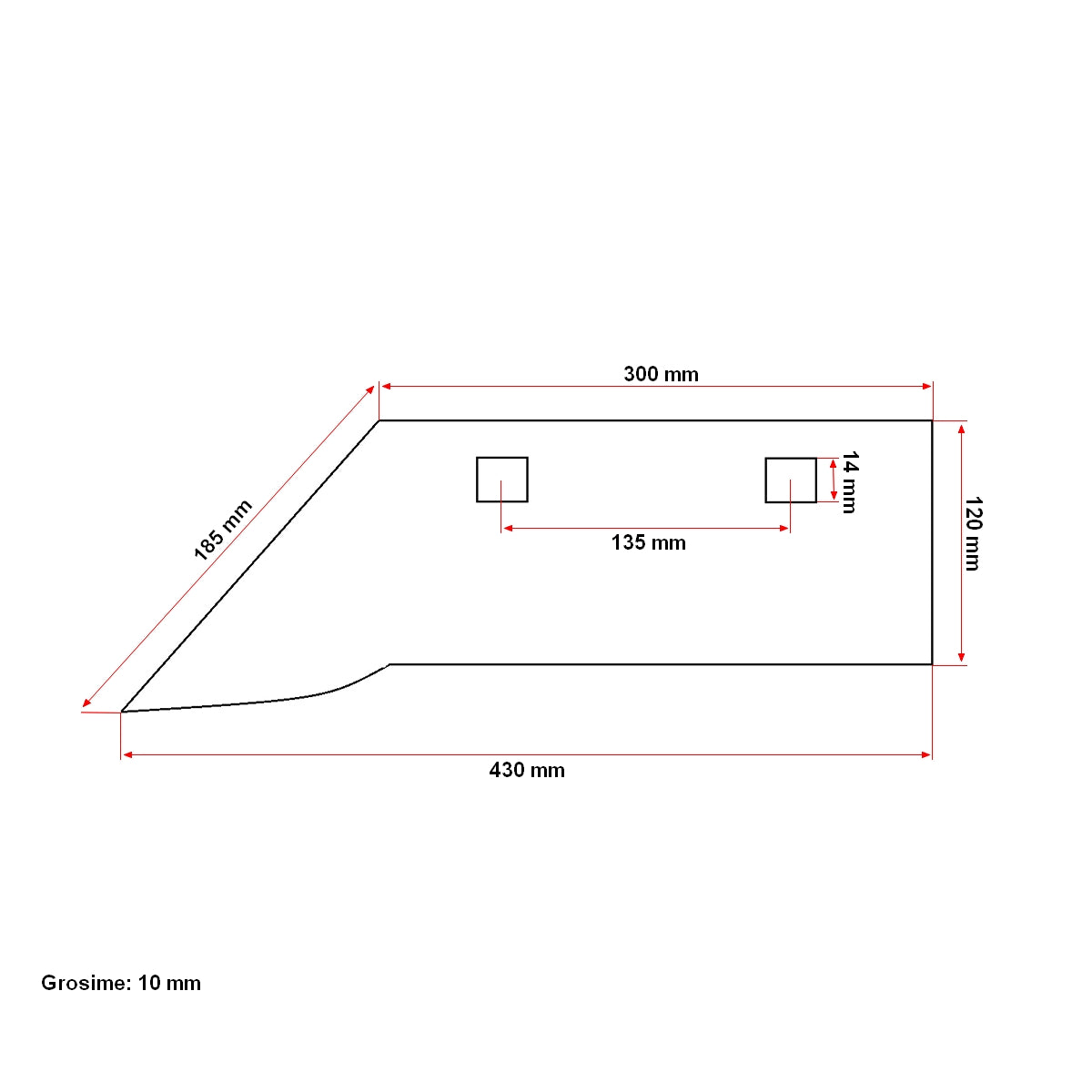 Brazdar plow tip PP2 serrated