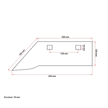 Brazdar plow tip PP2 serrated