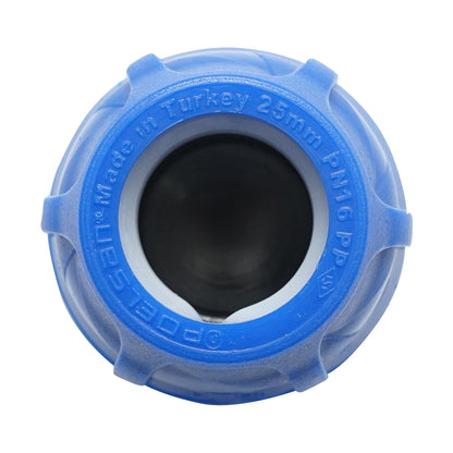 Cap with D25mm max 16bar compression for PEHD irrigation systems