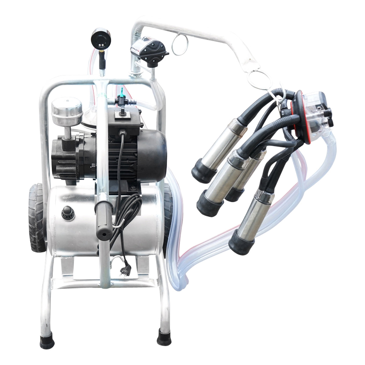 Cow milking machine with 160cc collecting group, galvanized chassis, 30L aluminum tank, 1 station Breckner Germany