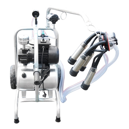 Cow milking machine with 160cc collecting group, galvanized chassis, 30L aluminum tank, 1 station Breckner Germany