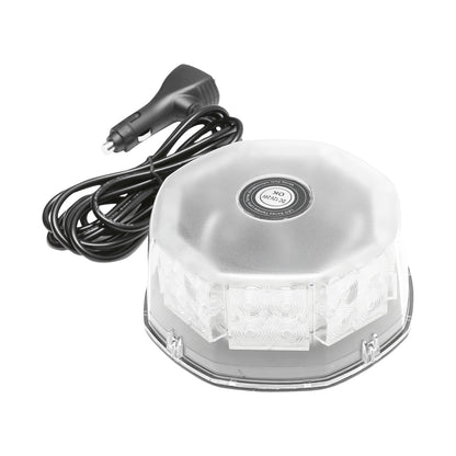 Round warning lamp, beacon with 32 SMD LED zones, yellow light, magnetic mounting, ON/OFF switch with light indicator, 12V/24V Breckner Germany