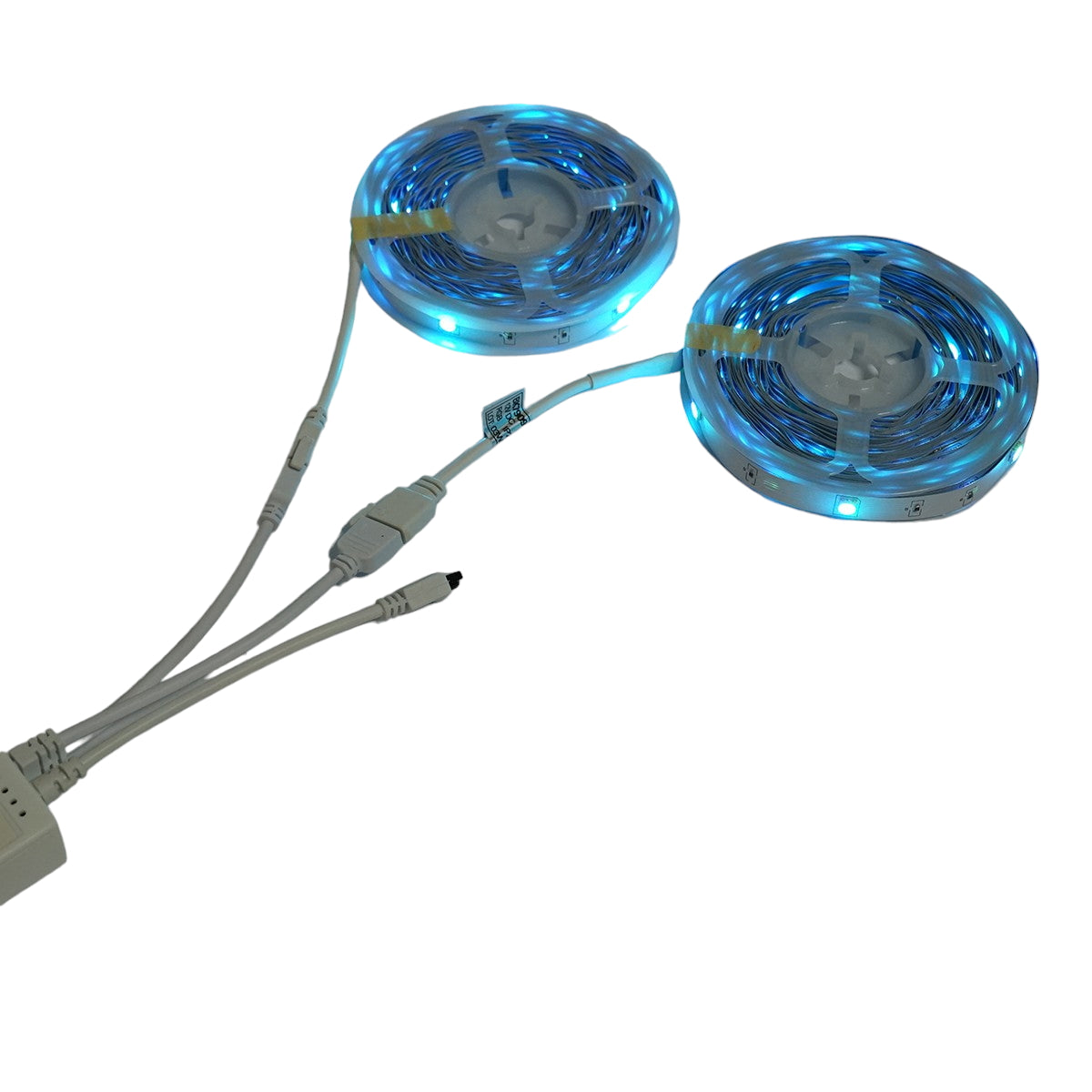 Smart LED strip 2x10m, 12V with remote control, voice control, bluetooth, USB application, 20m RGB Breckner Germany