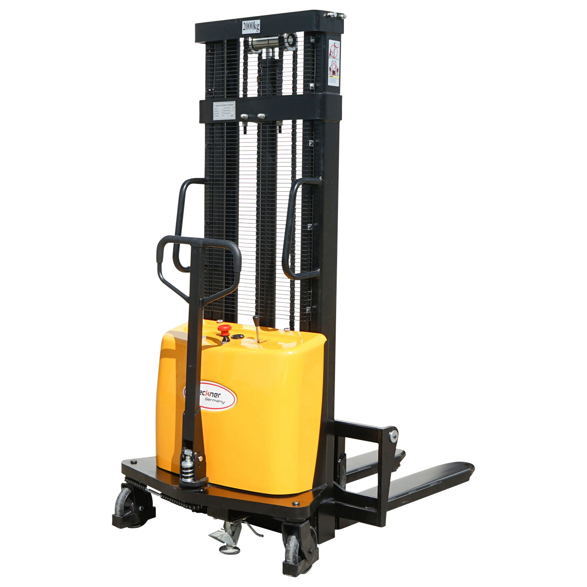 Semi-electric pallet truck with a maximum load of 2T, lifting height 3000mm, forks 1150mm Breckner Germany