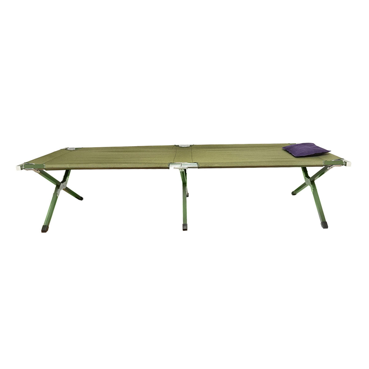 Foldable camping bed, olive green camping 190x66x42 cm Breckner Germany
