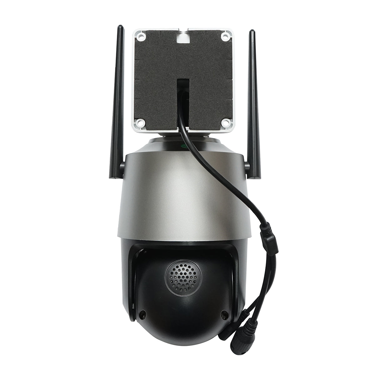 6 MP dual lens surveillance camera, P2P WIFI 2.4G, 360 degree PTZ rotation with motion sensor, siren, human detection, and iCSee app