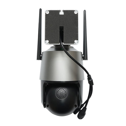 6 MP dual lens surveillance camera, P2P WIFI 2.4G, 360 degree PTZ rotation with motion sensor, siren, human detection, and iCSee app