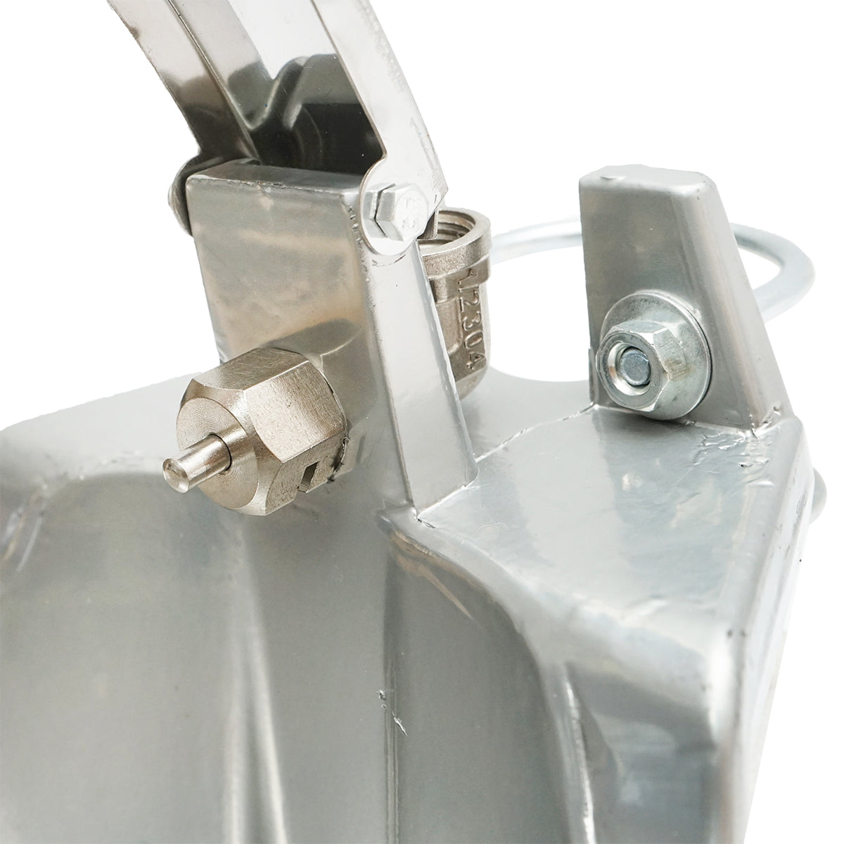 Aluminum waterer 2.5L with flap and mounting accessories