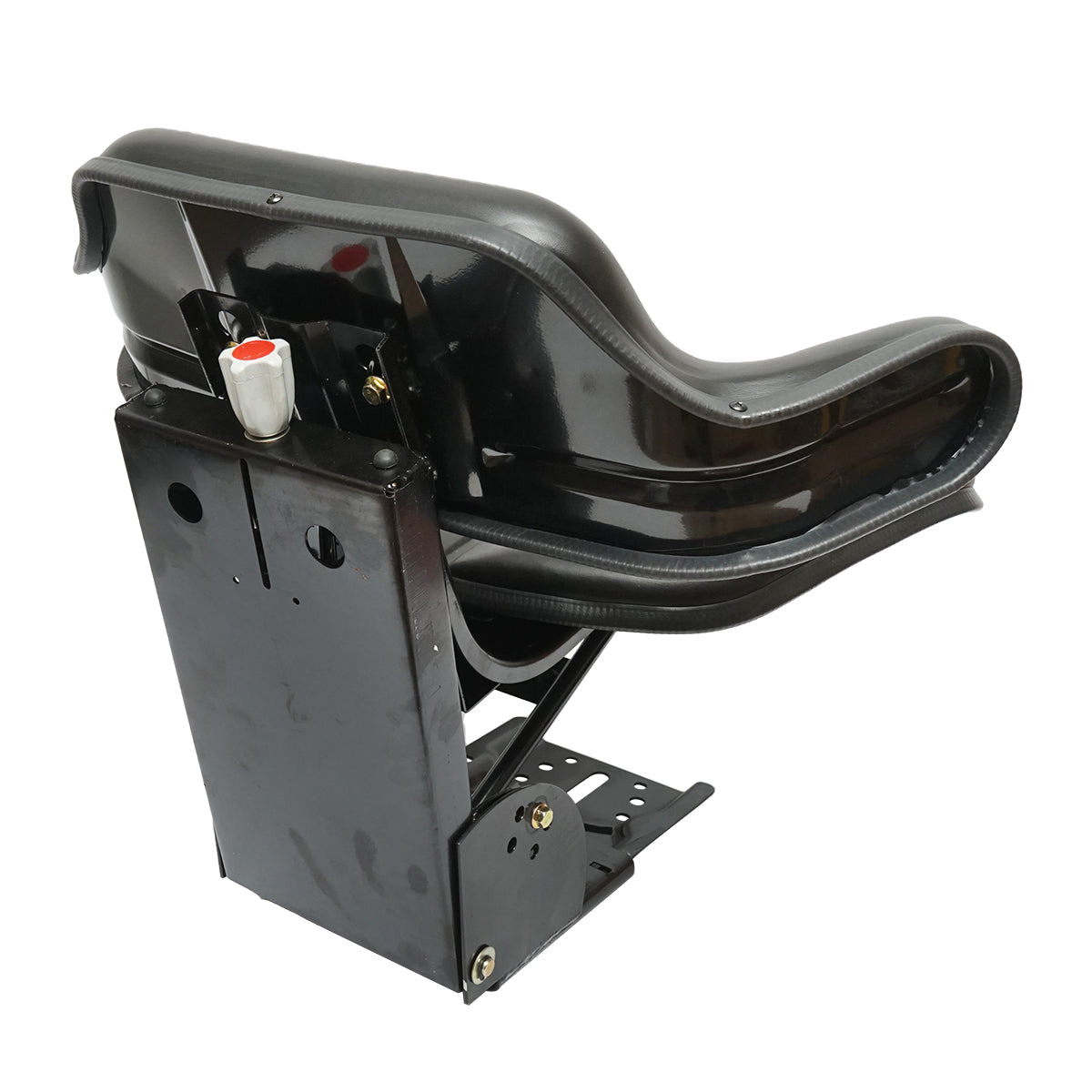 Black tractor seat with triple adjustment and shock absorber for UTB U-445 and U-650