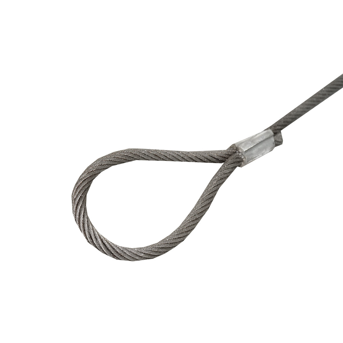Steel winch cable/string with a thickness of 14mm and a length of 4m with rings for towing or lifting