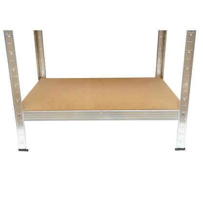 Metal shelf with 4 MDF shelves, 144x60x30cm, 50kg/shelf, assembly without screws Breckner Germany