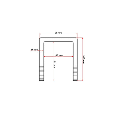 Combining elbow U M16 4.4.6 125x65x96mm