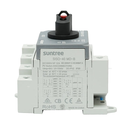 Load switch, on/off switch for photovoltaic systems 4P, 32A, 1500kV Suntree