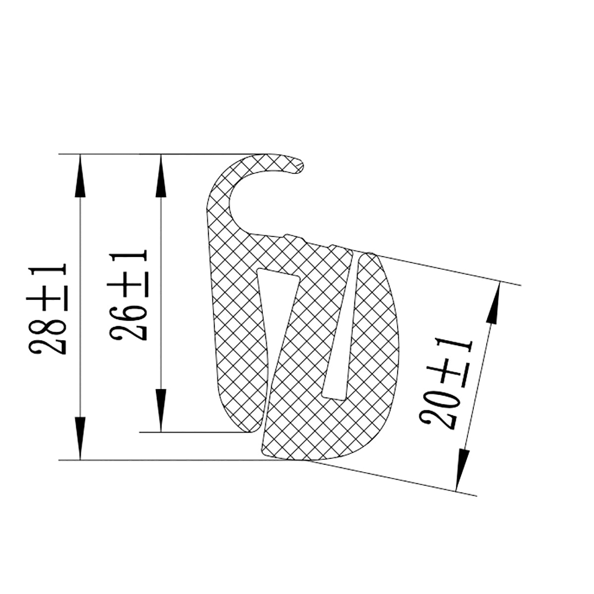 Cheder U-445 NUT PN 93 roll of 50m