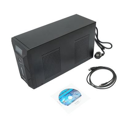 UPS 3000VA/1800W with 4x9Ah batteries and 3 shuko sockets, LCD, USB, AVR Breckner Germany
