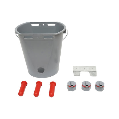 8L bucket with 3 teats for calf nursing - waterer