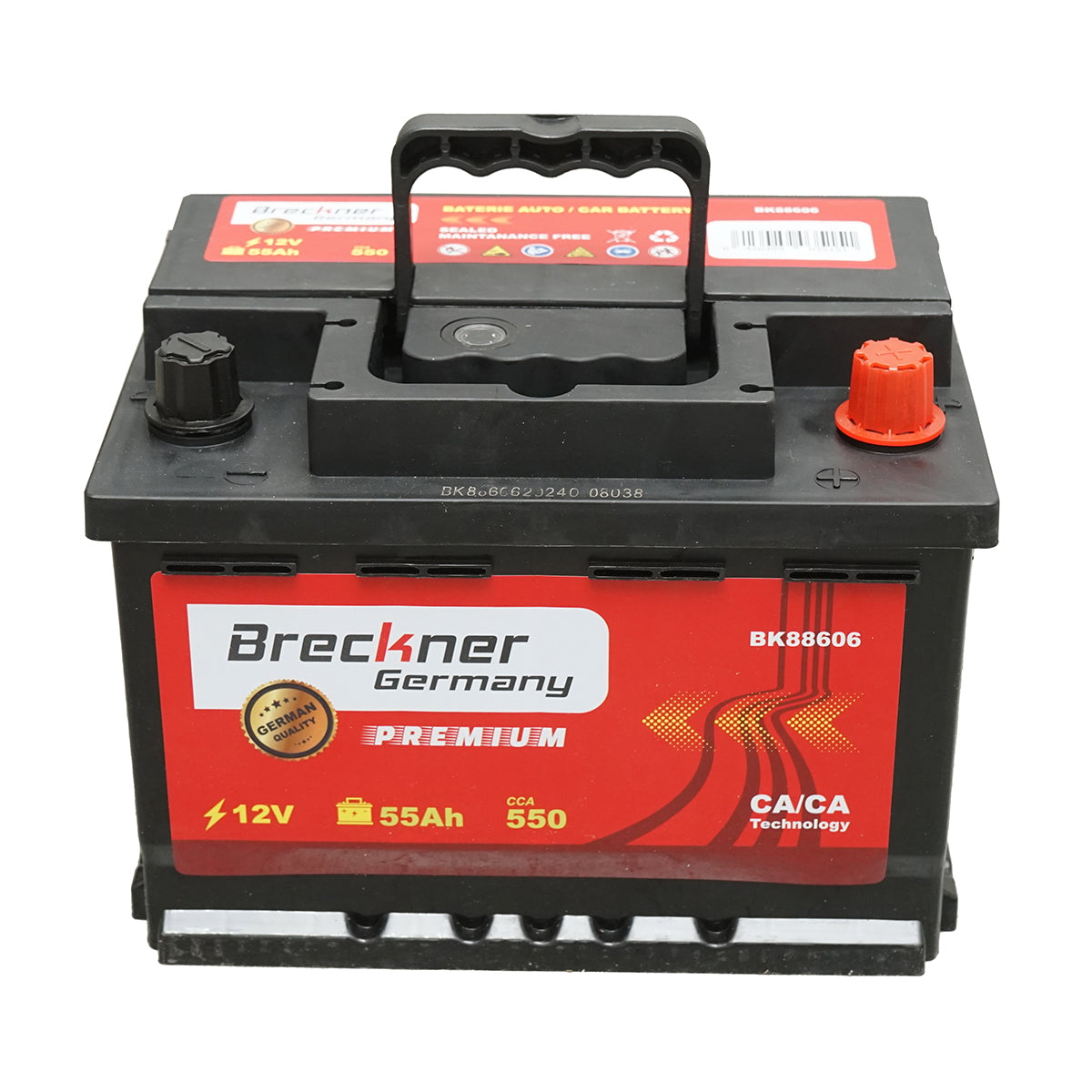Accumulator, car battery 55Ah, 500A, 12V BRECKNER PREMIUM