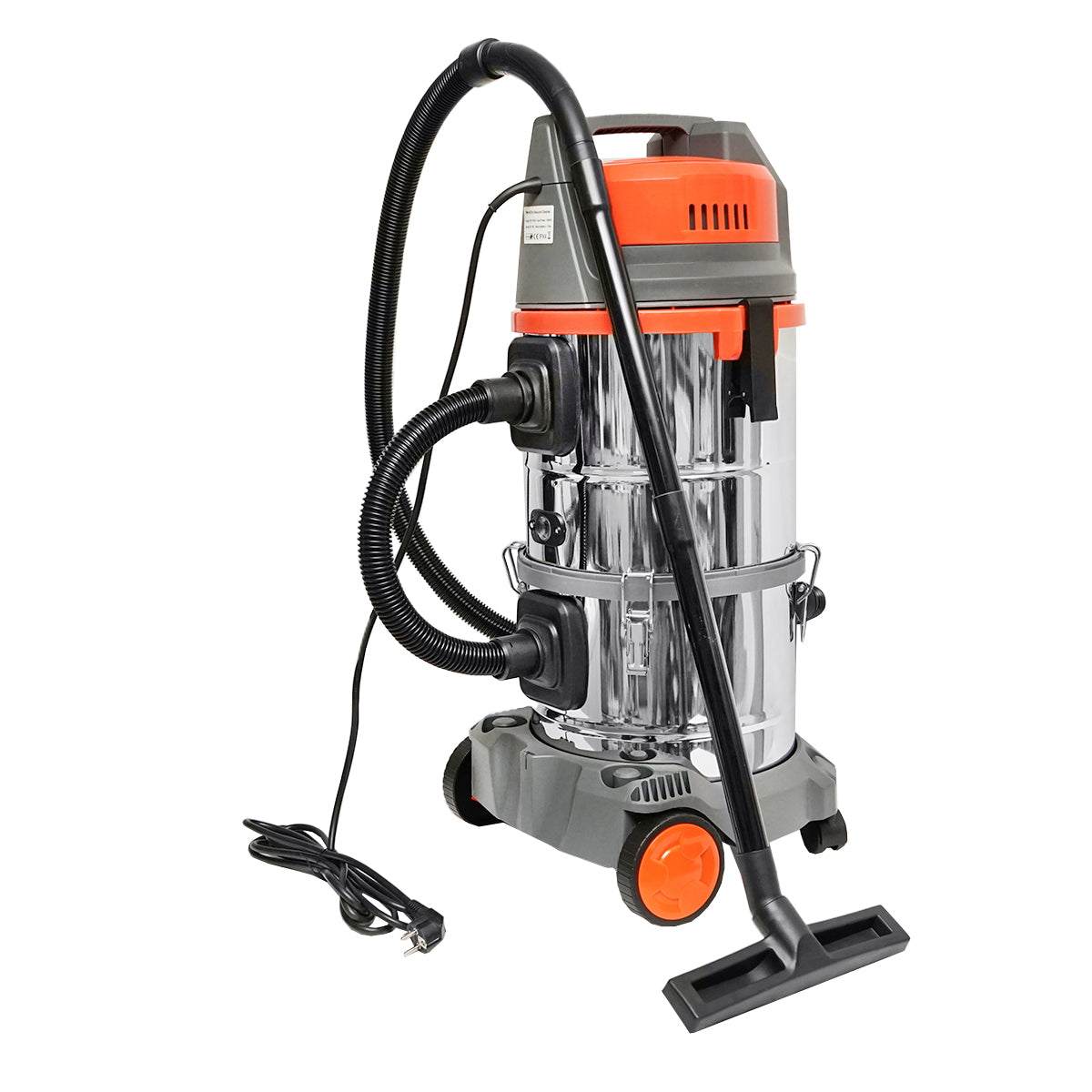 Professional industrial vacuum cleaner volume 38L 220V 1600W stainless steel body Breckner Germany