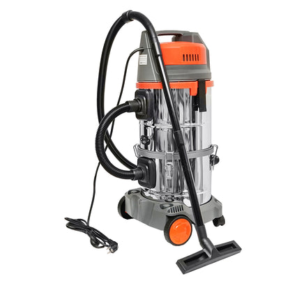 Professional industrial vacuum cleaner volume 38L 220V 1600W stainless steel body Breckner Germany