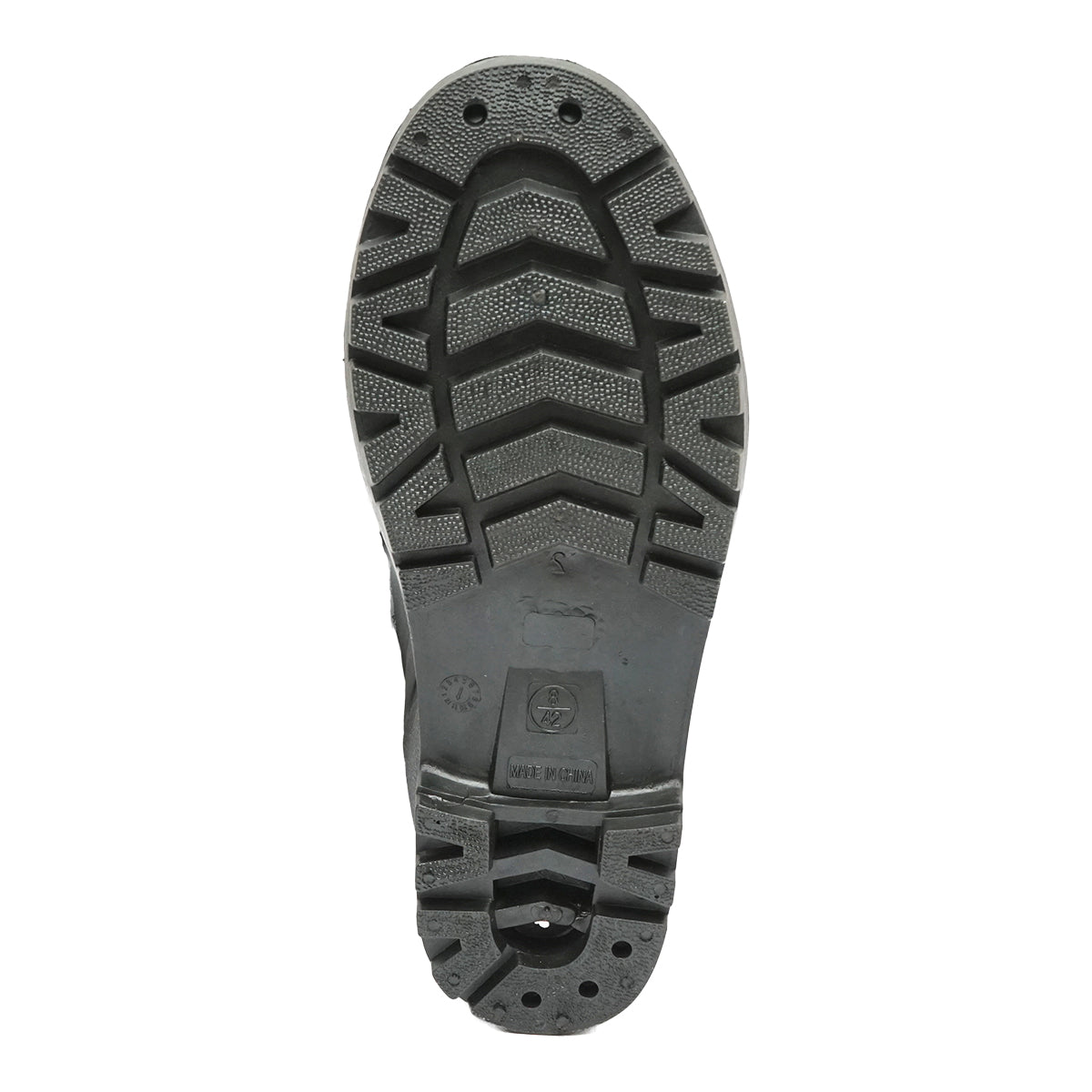 Black PVC work boots with steel toe size 42 005GB