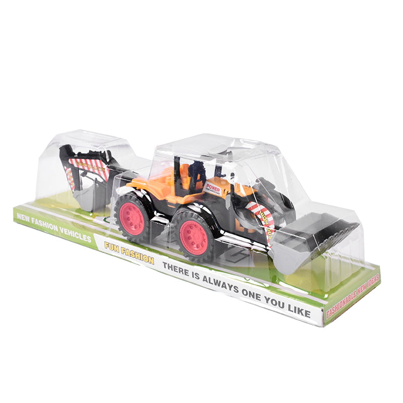 Front loader toy with backhoe arm