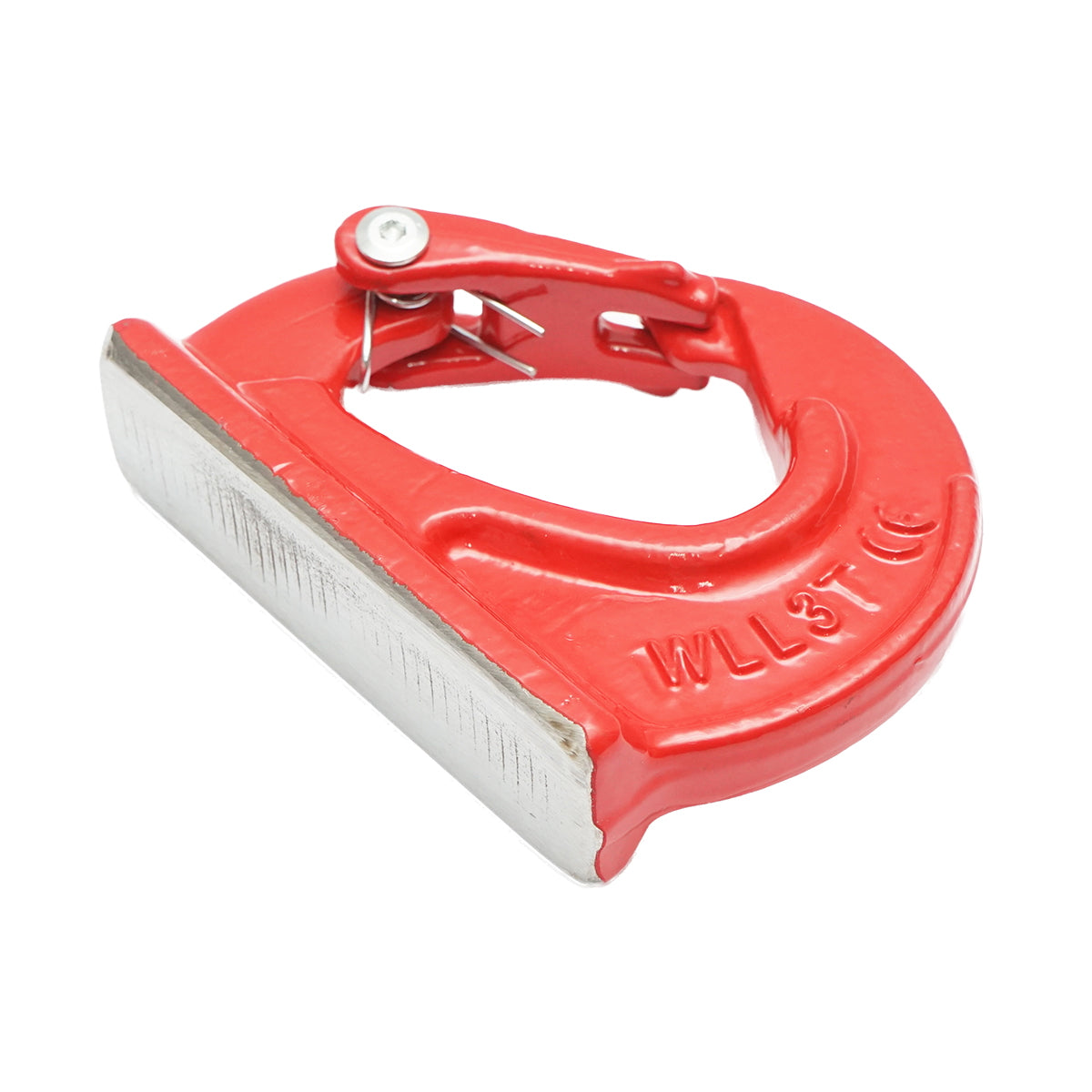 Weldable hook with a safety factor of 3T for heavy machinery