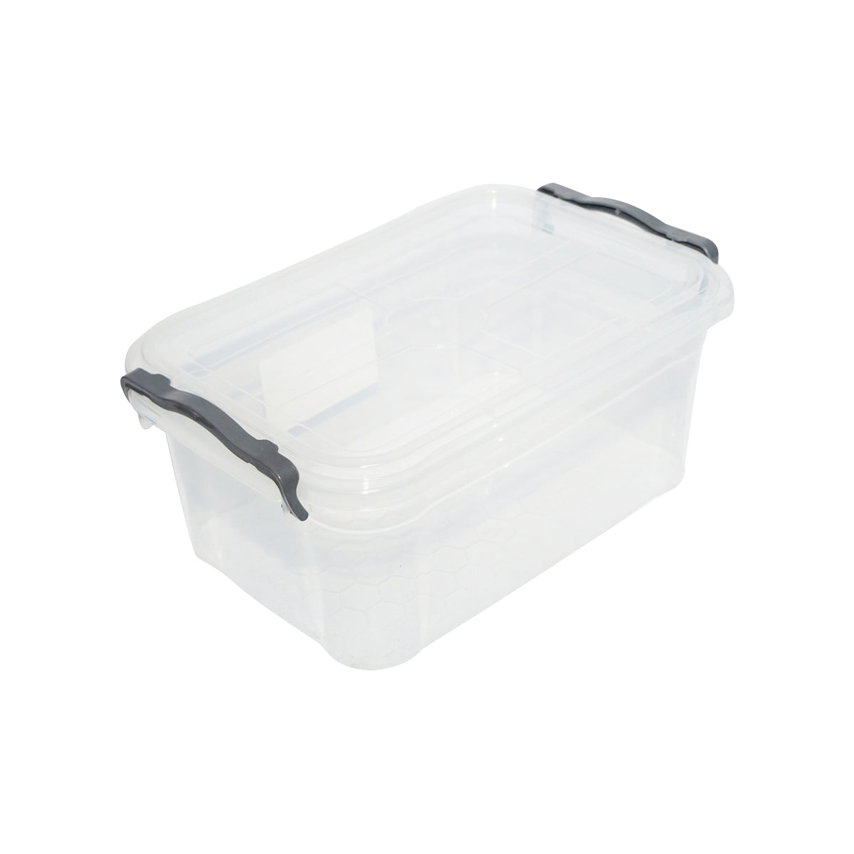10L storage box with a plastic lid, transparent 240x360x150mm