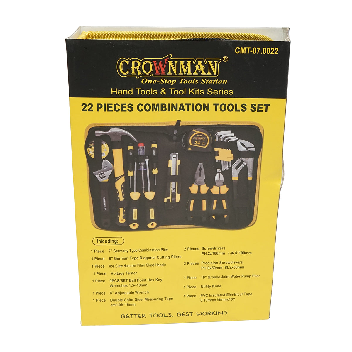 Combined tool and equipment set 22 pieces Crownman