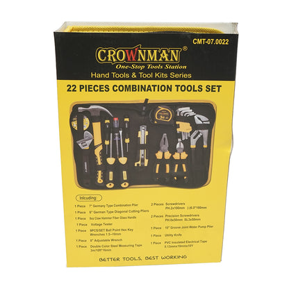 Combined tool and equipment set 22 pieces Crownman