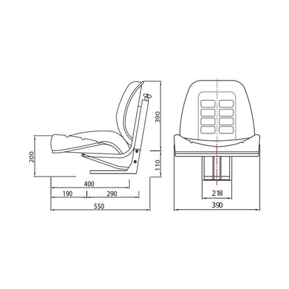 Universal tractor seat