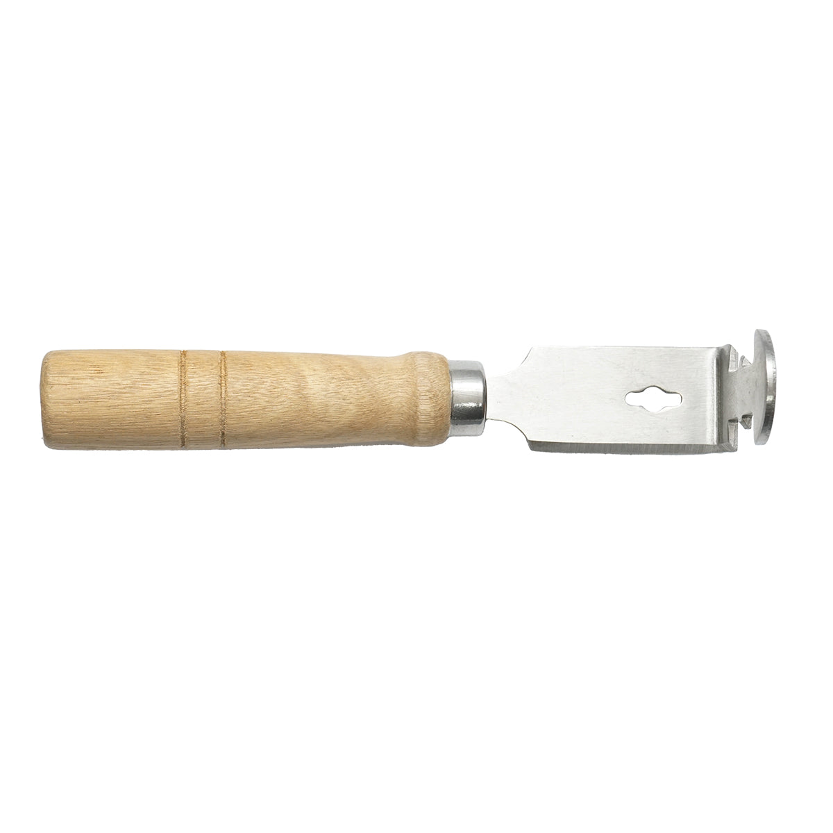 Bee knife with wooden handle for cleaning wax and propolis frames.