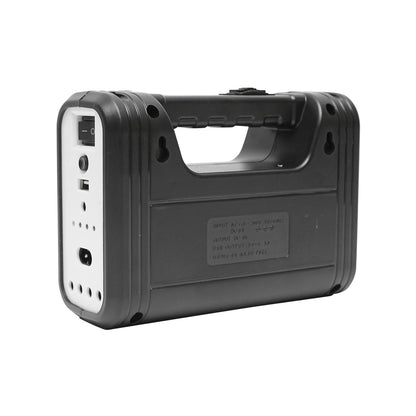 Portable LED lighting kit with 3 bulbs/projector, solar panel, and 6V, 3Ah battery for fishing camping GD-8017COB