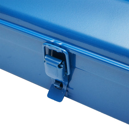 Blue metal tool box 360x160x110mm Breckner Germany