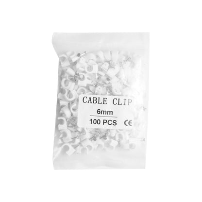 6mm nail clamp for cable fixing, 100 pieces