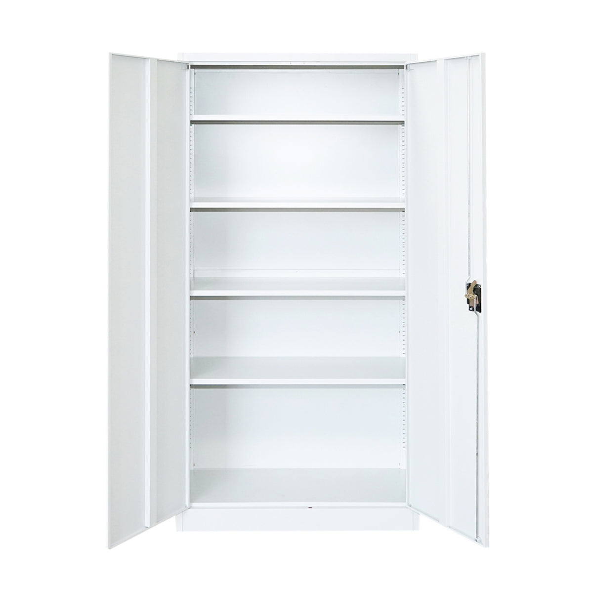 Metal cabinet 1800x900x400mm with 2 secure doors, 4 shelves, gray Breckner Germany