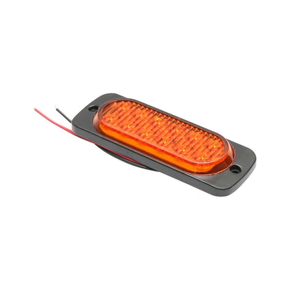 Yellow LED strobe side lamp 116mm 12-24V FR1278Y Breckner Germany