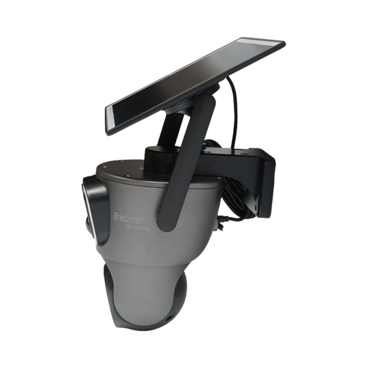 Surveillance camera with dual lens 6MP, 4G, WIFI 2.4 GHz with solar panel, 13500 mAh battery, PTZ control, motion sensor, human detection PIR, smart IR night vision, and Ubox application.