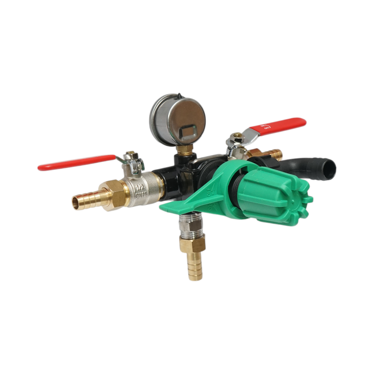 Distributor with 2 horses, glycerin manometer included for herbicide applicator
