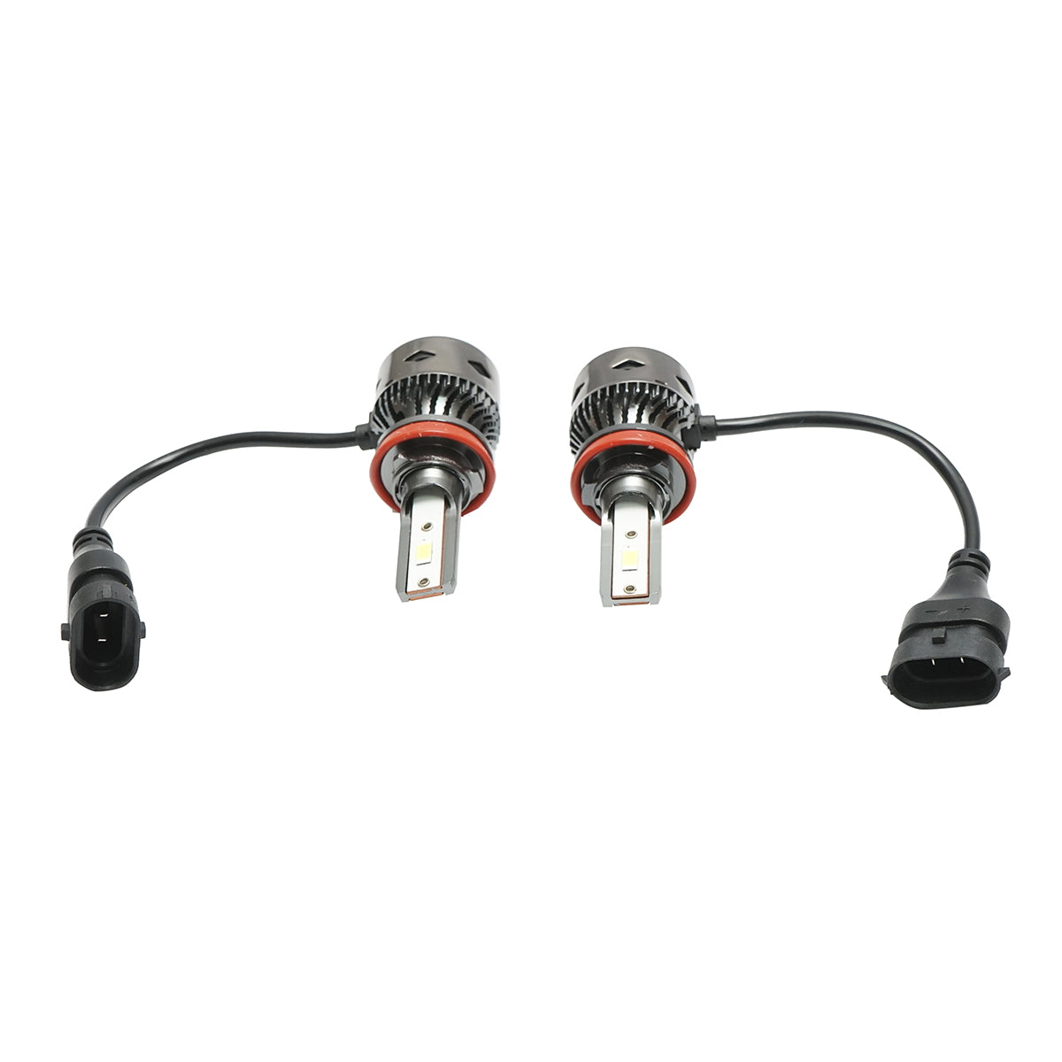 Set of 2 H11 LED car bulbs, 27W, 12V cold white light