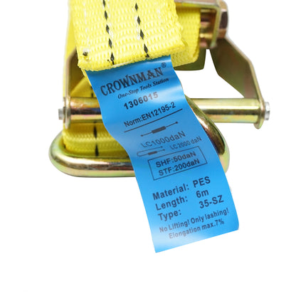 Cargo anchoring strap 6mx35mm 2000Kg (simple ratchet) Crownman